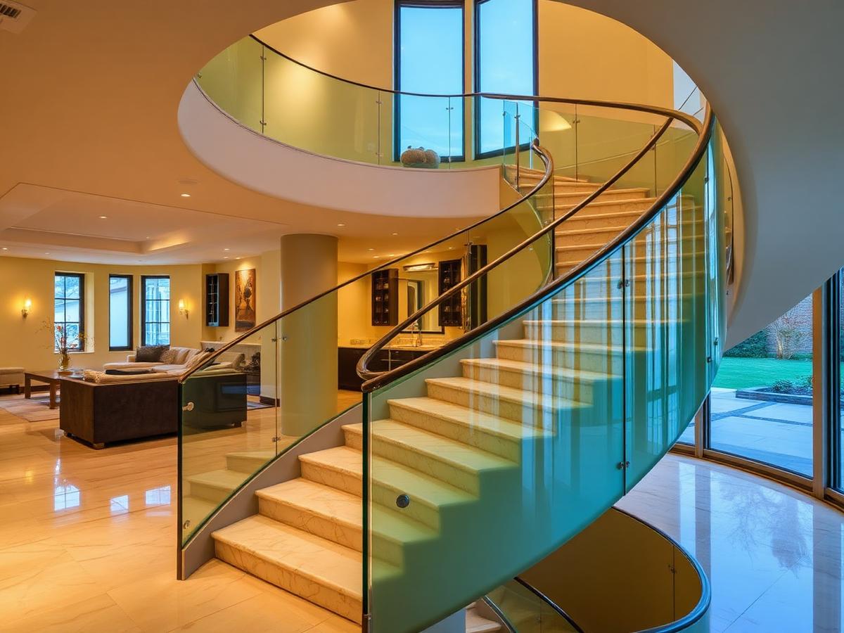 Balustradă curbată vilă