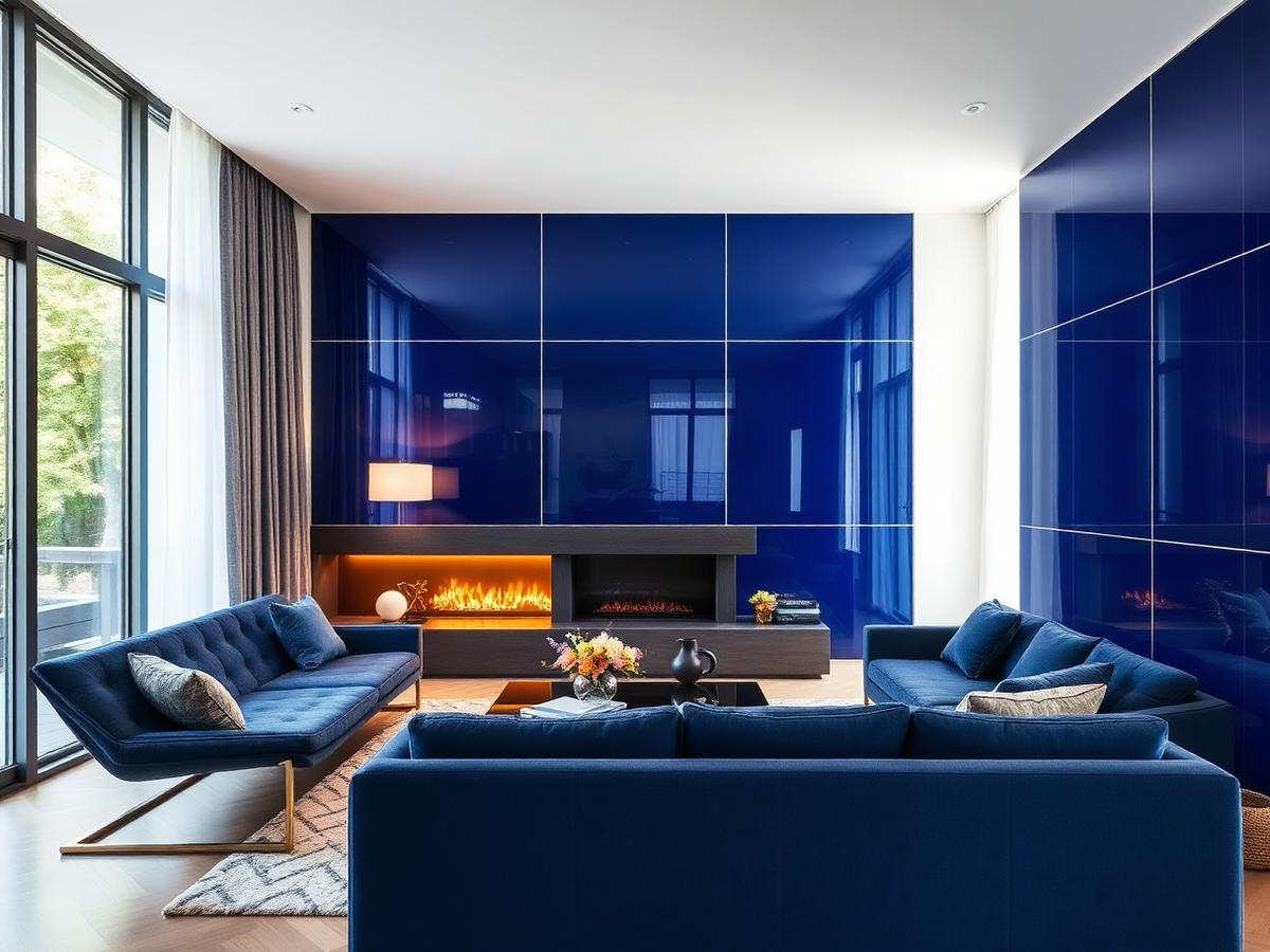Placare living navy
